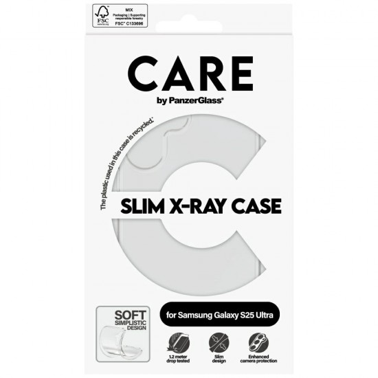 CARE by PanzerGlass Fashion X-Ray Case for Samsung Galaxy S25 Ultra - Transparent