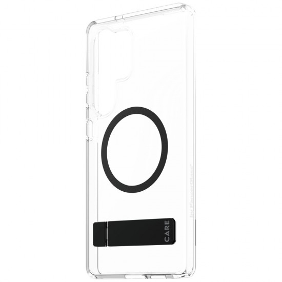 CARE by PanzerGlass Feature Black Kickstand & QI Case for Samsung Galaxy S25 Ultra - Transparent