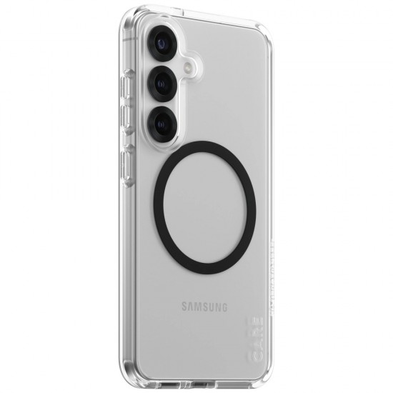 CARE by PanzerGlass Flagship Urban Combat Black QI Case for Samsung Galaxy S25 - Transparent