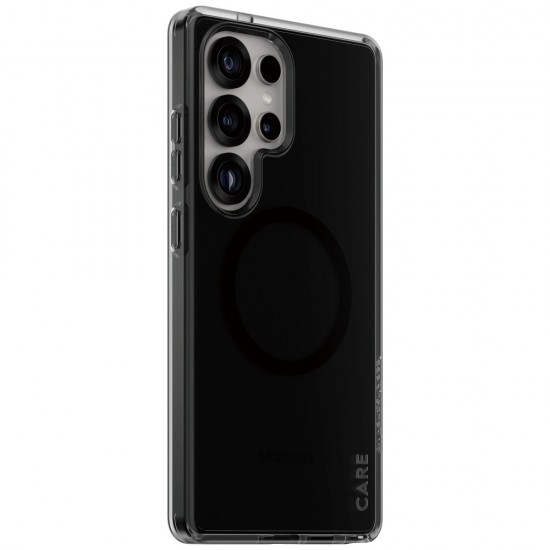 CARE by PanzerGlass Flagship Urban Combat Black QI Case for Samsung Galaxy S25 Ultra - Semi-transparent Smoke