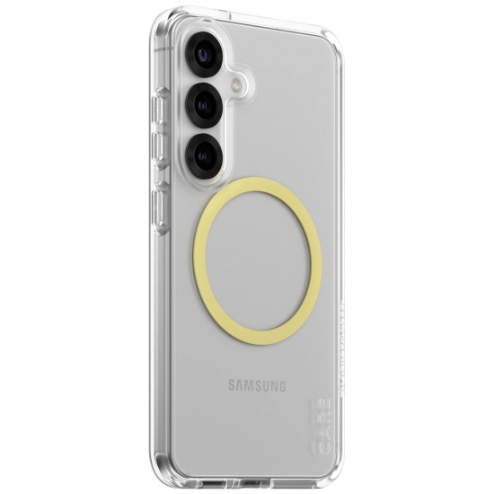 CARE by PanzerGlass Flagship Urban Combat Chardonnay QI Case for Samsung Galaxy S25 - Transparent