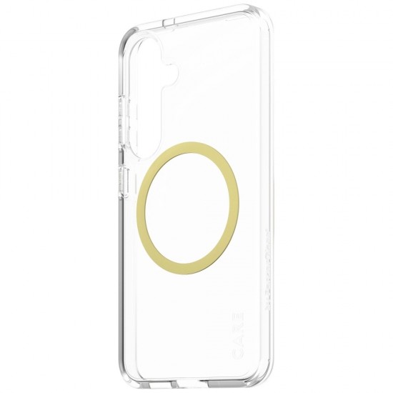 CARE by PanzerGlass Flagship Urban Combat Chardonnay QI Case for Samsung Galaxy S25 - Transparent