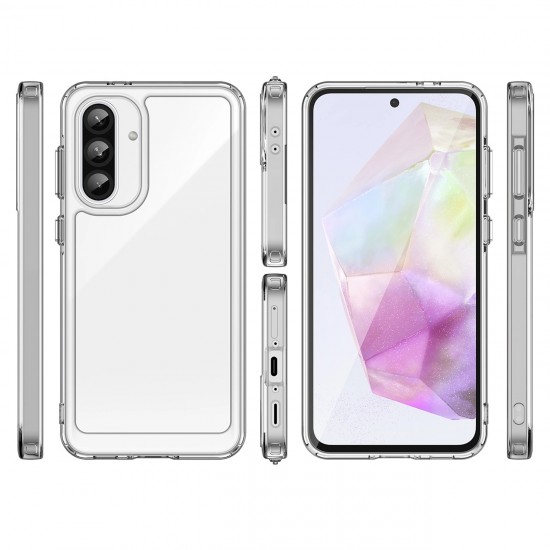 Outer Space Case for Samsung Galaxy A26 Cover with Flexible Frame - Transparent