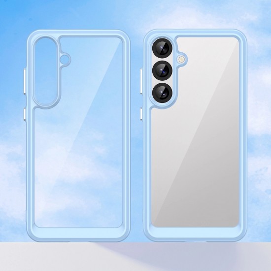 Outer Space Case for Samsung Galaxy A36 Cover with Flexible Frame - Blue