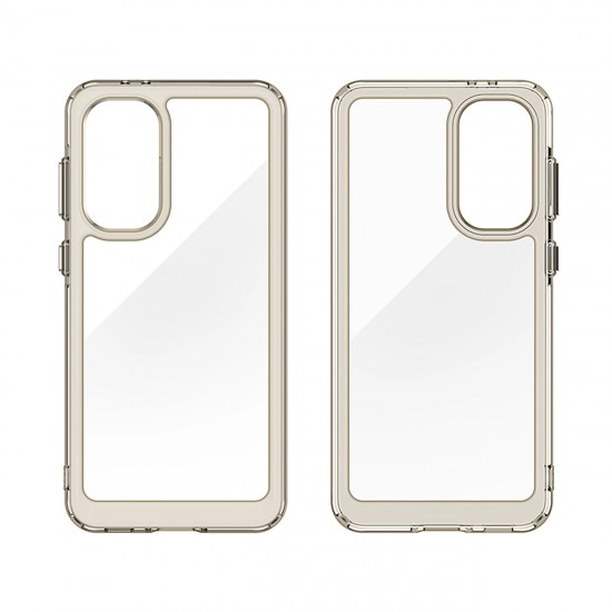 Outer Space Case for Samsung Galaxy A36 Cover with Flexible Frame - Semi-Transparent, Black