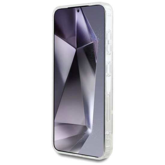 Case Karl Lagerfeld Button Choupette Head Printed Logo MagSafe Samsung Galaxy S25 Plus white