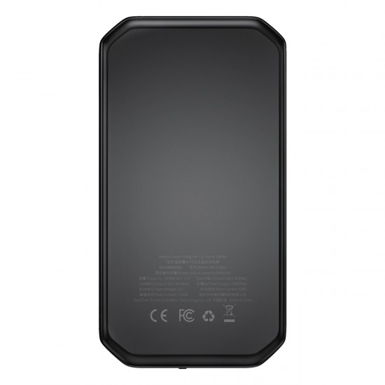 Jumpstarter Baseus Power Starter 10000mAh 12V (1000A / 500A) + Crocodile Cables Black (C00245501113-00)