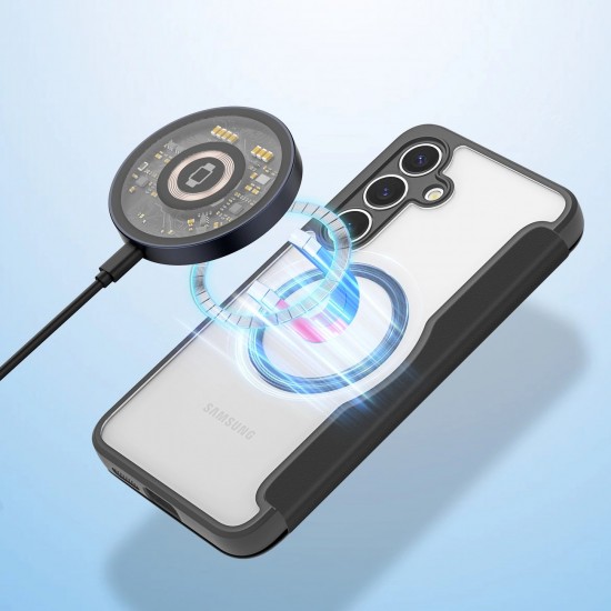 Dux Ducis Skin X Pro case for Samsung Galaxy S25+ with MagSafe and wallet - black