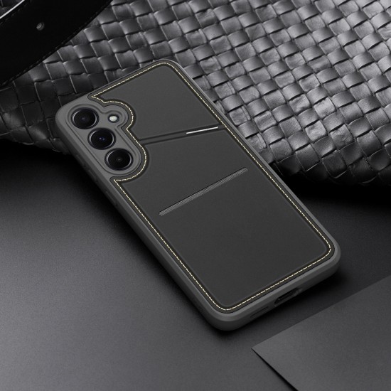 Dux Ducis Rafi II Case for Samsung Galaxy S25+ with Stand and Wallet - Black