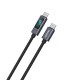 Dudao L7C USB-C - USB-C 100W Cable with LED Display 1m - Black