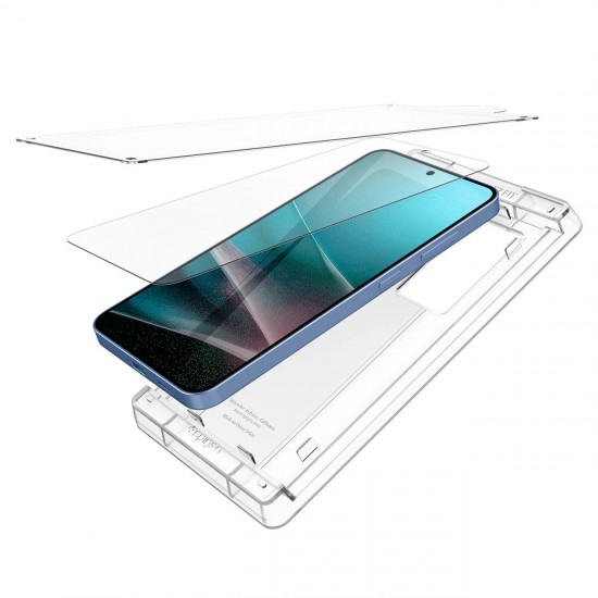 Spigen ELITE SHIELD EZ FIT Hybrid Glass for Samsung Galaxy S25 - Transparent