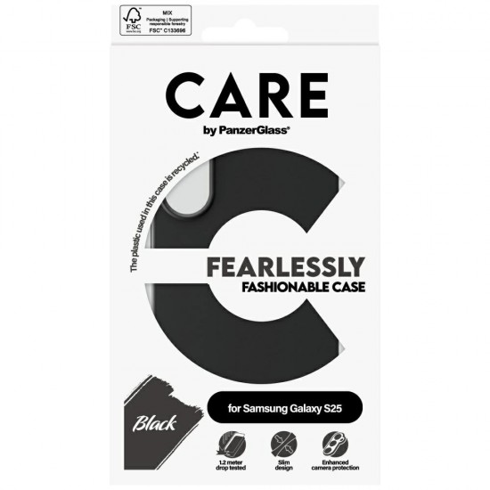 CARE by PanzerGlass Fashion Case for Samsung Galaxy S25 - Black