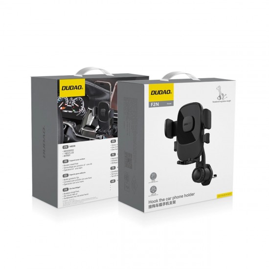 Dudao F2+ smartphone holder for air vent, clamp - black