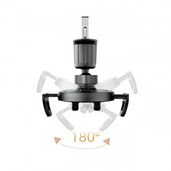 Dudao F2+ smartphone holder for air vent, clamp - black