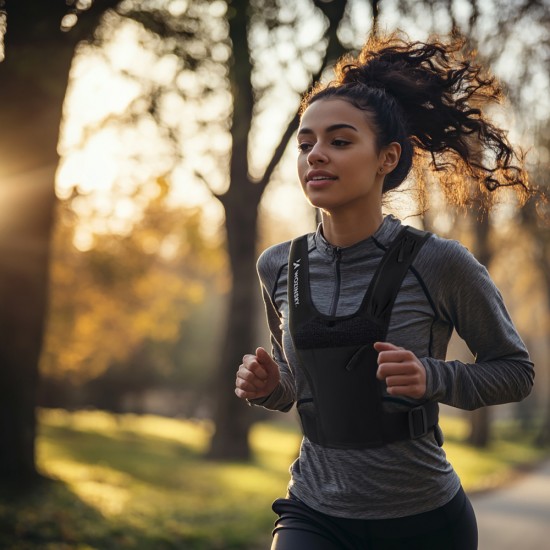 Wozinsky WKDB1 Reflective Running Vest - Black