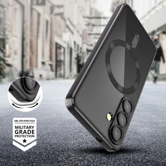 Tech-Protect MagMat MagSafe Case for Samsung Galaxy S25 - Clear Black