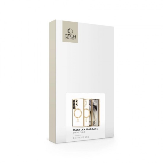 Tech-Protect MagFlex MagSafe Case for Samsung Galaxy S25 Ultra - Transparent Gold