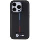 BMW Quilted Tricolor iPhone 15 Pro Case - Black