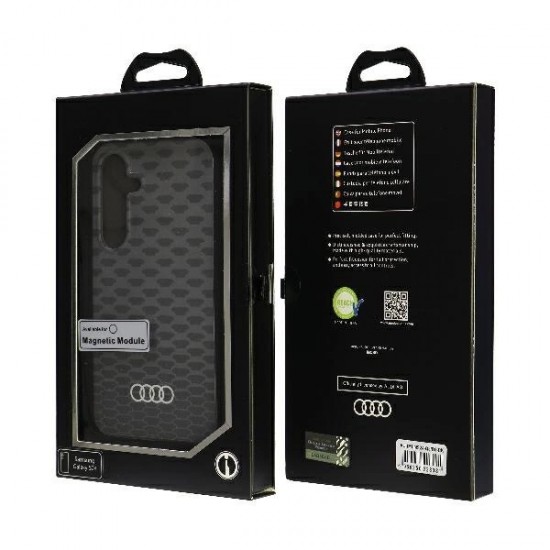 Audi IML Stitching Pattern MagSafe Case S24 S921 black/black hardcase AU-IMLMS24-Q5/D3-BK