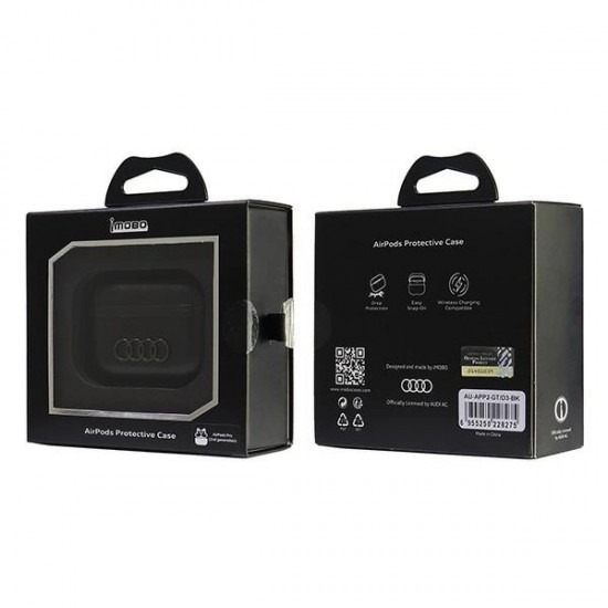 Audi Leather Big Logo AirPods Pro 2 cover black/black AU-APP2-GT/D3-BK