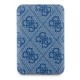 Guess Powerbank inductive 15W GUPB5FP4EMGB 5000mAh blue/blue 4G Leather Metal Logo MagSafe