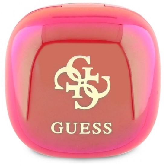 Guess Bluetooth headphones GUTWSJ144ESF TWS + docking station fuchsia/fuschia Iridescent 4G Printed Logo