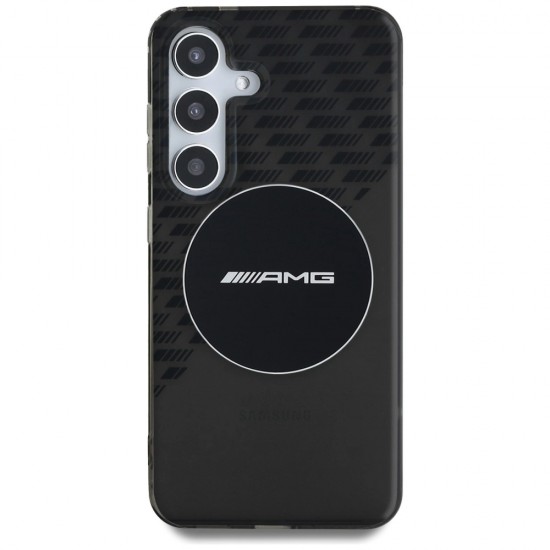 AMG Transparent Rhombs MagSafe Case for Samsung Galaxy S25 - Black