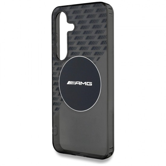 AMG Transparent Rhombs MagSafe Case for Samsung Galaxy S25 - Black