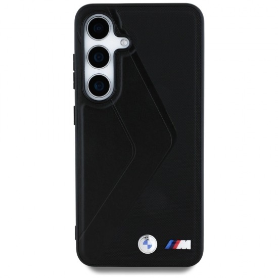 BMW Leather Oversized Stripes MagSafe case for Samsung Galaxy S25 - black