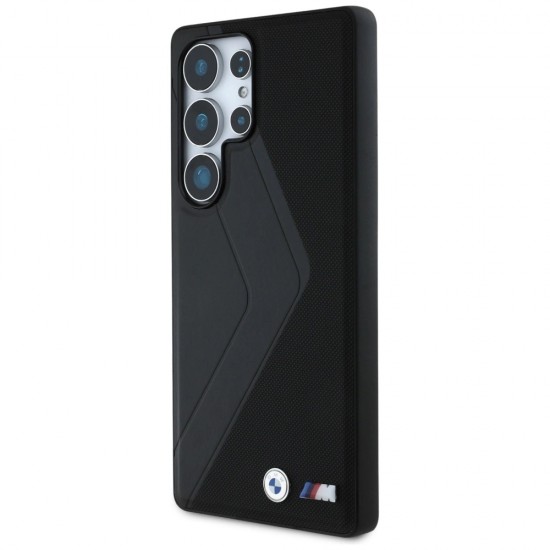 BMW Leather Oversized Stripes MagSafe case for Samsung Galaxy S25 Ultra - black