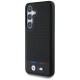 BMW Leather Tricolor Stripe MagSafe Case for Samsung Galaxy S25 - Black