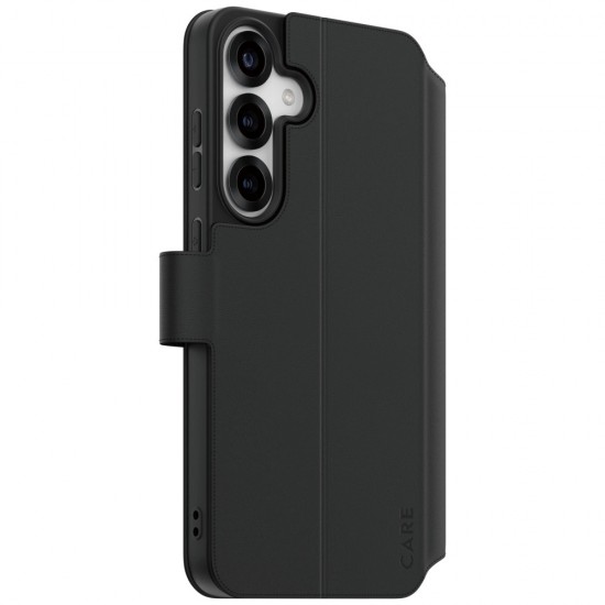 CARE by PanzerGlass Feature Wallet Kickstand Case for Samsung Galaxy S25+ - Black