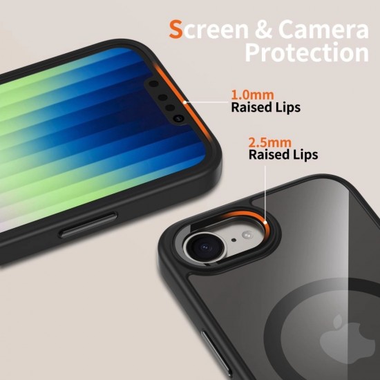 Tech-Protect MagMat MagSafe Case for iPhone 16e / 17e - Black-Transparent