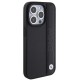 BMW Leather Textured & Stripe iPhone 15 Pro Max Case - Black