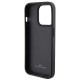 BMW Leather Textured & Stripe iPhone 15 Pro Max Case - Black