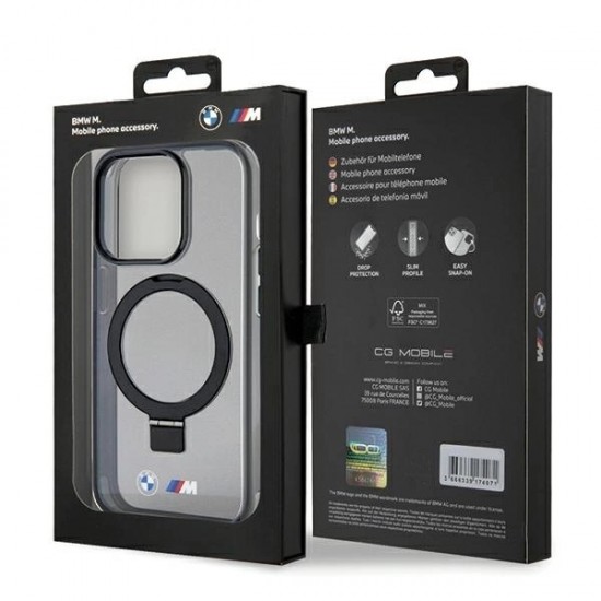 BMW Ring Stand M Collection MagSafe Case for iPhone 15 Pro - Black