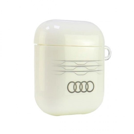 Audi IML Geometric Pattern Case for AirPods 1 / 2 - White