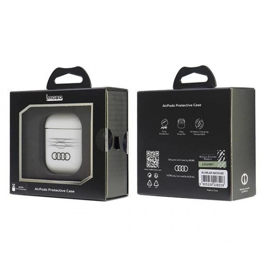 Audi IML Geometric Pattern Case for AirPods 1 / 2 - White