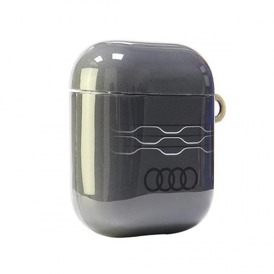 Audi IML Geometric Pattern Case for AirPods 1 / 2 - Gray