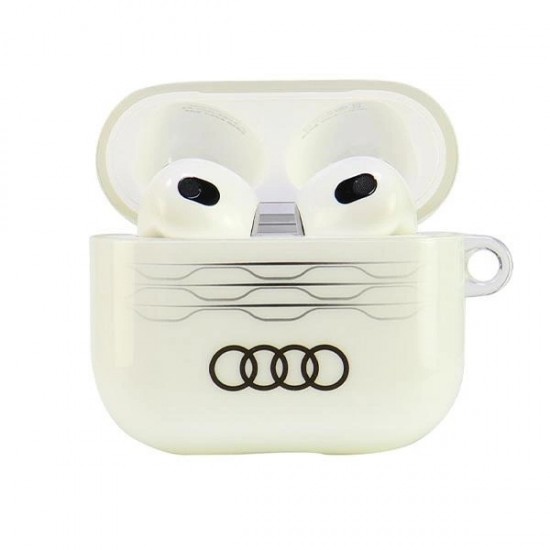 Audi IML Geometric Pattern AirPods 3 Case - White