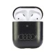 Audi Leather Big Logo Case for AirPods 1 / 2 - Black