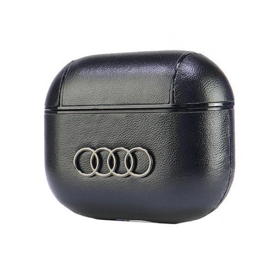 Audi Leather Big Logo Case for AirPods 3 - Black