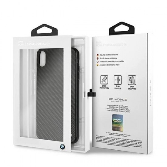 BMW Siganture Carbon Case for iPhone Xs Max - Black