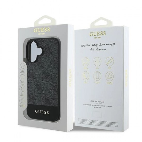 Guess 4G Bottom Stripe Case for iPhone 16 Plus 6.7