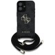 Guess 4G Big Logo Cord Stap Crossbody Case for iPhone 16 Plus Black