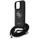 Guess 4G Big Logo Cord Stap Crossbody Case for iPhone 16 Pro Black