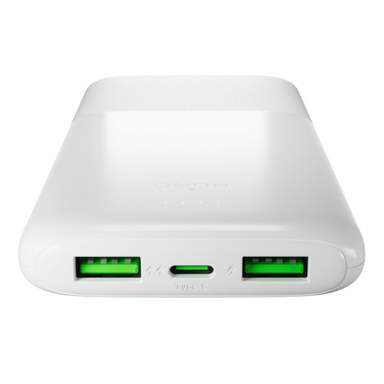 Powerbank Puro DAILY 10 PLUS 10000mAh 2x USBA / 1x USB-C 22.5W - white