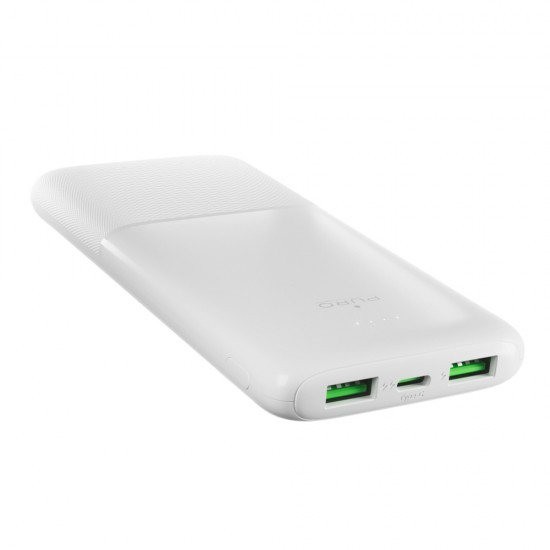 Powerbank Puro DAILY 10 PLUS 10000mAh 2x USBA / 1x USB-C 22.5W - white
