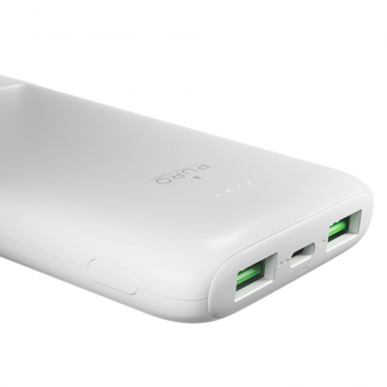 Powerbank Puro DAILY 10 PLUS 10000mAh 2x USBA / 1x USB-C 22.5W - white