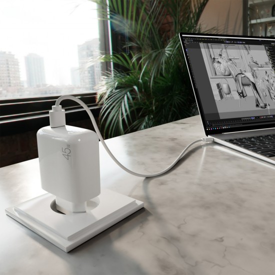 Puro PROLITE 45W USB-C Wall Charger - White